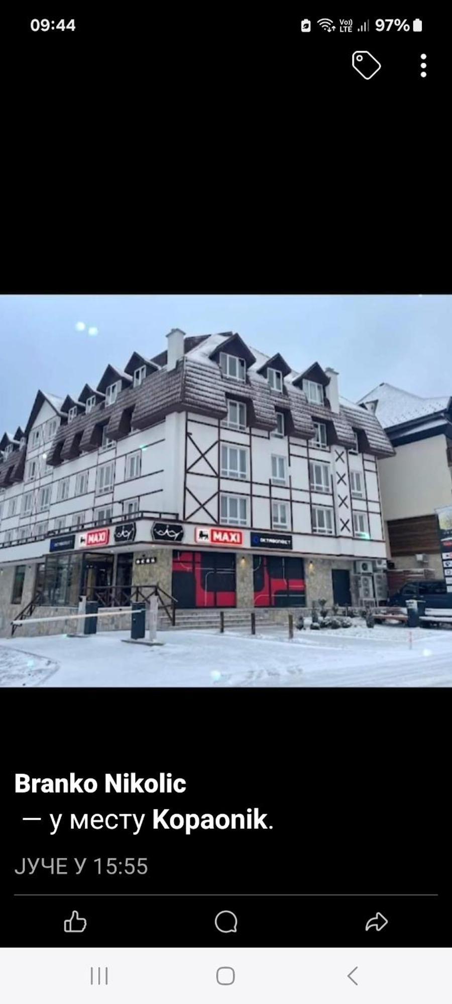 Apartament Kraljevi Cardaci Sadikivic Kopaonik Zewnętrze zdjęcie